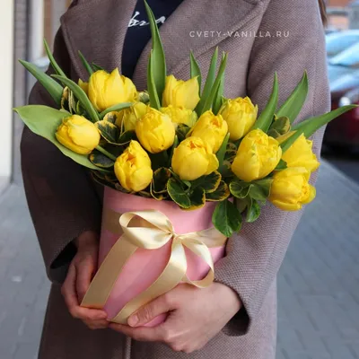 Букет желтые тюльпаны - купить с доставкой в Авиационном. Цена от 4 860  руб., фото, отзывы - aviazionniy-domodedovo.florrus.ru