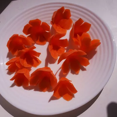 153 Гербера из моркови | Карвинг-студия Арбуз Поташниковой Евгении