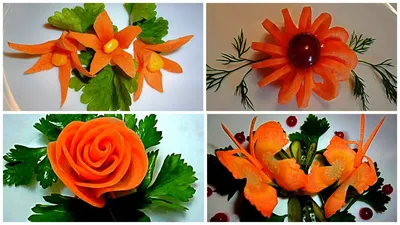 แกะสลักผลไม้ Vegetable Carving карвинг из моркови ракушка carving  vegetables - YouTube