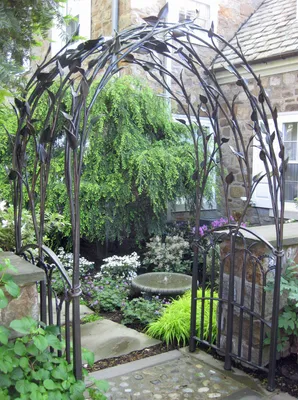 Кованая садовая арка - Купить кованную арку для сада на заказ в Москве |  metallo-obrabotka24.ru