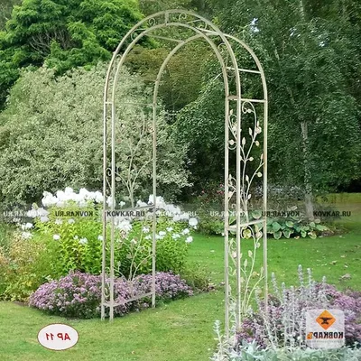 Садовая арка кованая для растени в спб, пергола, шпалера.