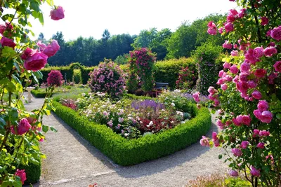 Фотообои Красивый сад с колоннами артикул Na-183 купить в Оренбург|;|9 |  интернет-магазин ArtFresco
