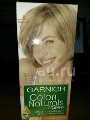 Краска для волос Garnier Color naturals creme - «Оттенок 8 (пшеница),  хотела натуральный цвет волос и получила его.» | отзывы