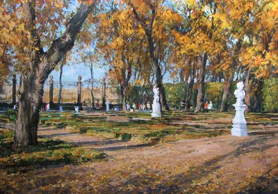 Сочинение-описание по картине «Летний сад осенью»: сюжет и композиция,  художественная форма произведения