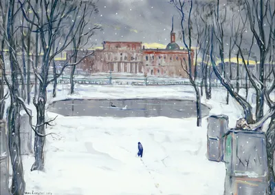 Летний сад зимой (литография, 1922 год), РСФСР Купить в Москве с доставкой.