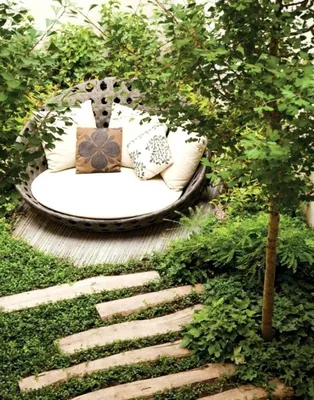 25 идей обустройства уютных уголков для отдыха в саду | Идеи для садового  дизайна, Дизайн небольшого сада, Небольшой сад