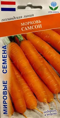Семена морковь Самсон, 1 г в пакете среднеспелый Ваше хозяйство 11042682  купить за 108 ₽ в интернет-магазине Wildberries
