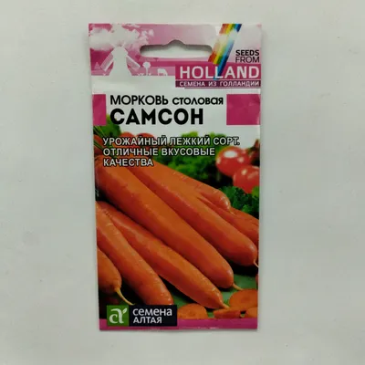 Семена Морковь, Самсон, 0.5 г, цветная упаковка, Седек в Орле: цены, фото,  отзывы - купить в интернет-магазине Порядок.ру