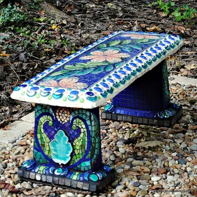 Мозаика в саду своими руками | Украшение сада мозаикой, Мозаичная плитка,  Стеклянная мозаика
