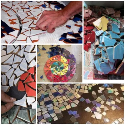 Интересная мозаика для сада своими руками из разбитых материалов. | Хобби  для души | Дзен