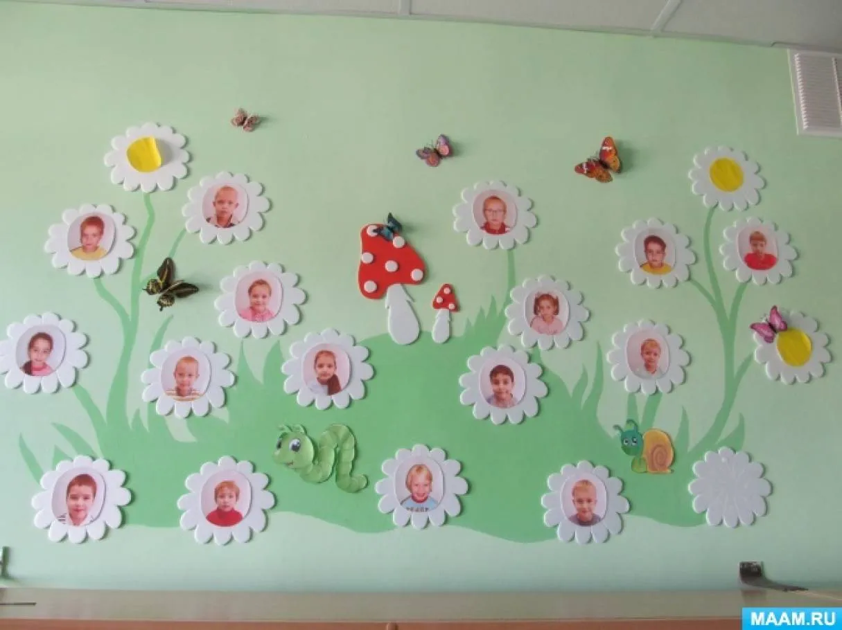 Украсить группу в детском саду: 53 фото