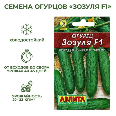 Купить - Огурец Зозуля F1 (ТСХА 77)/Сем Алт/цп 0,3 гр.. Alsemya.ru -  интернет магазин семян и саженцев, газонов и удобрений!