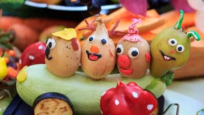 Детские поделки из овощей и фруктов - фото и картинки: 65 штук