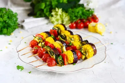 Шашлык с овощами в духовке на шпажках рецепт фото пошагово и видео -  1000.menu
