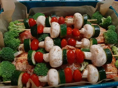 Шашлык из овощей на шпажках - Канапе кейтеринг в Саратове