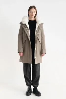 Yves Salomon Parka Doublée En Fourrure De Lapin - Browns - Farfetch.com |  Mens fur coat, Black parka coat, Fur lined coat