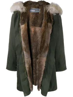 Army Yves Salomon rabbit and coyote fur lined parka | Faux fur shearling  coat, Parka, Parka coat
