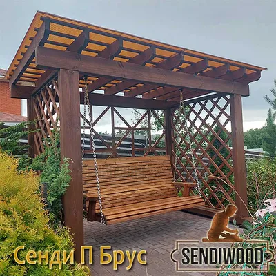 Купить деревянную перголу арочного типа в Златоусте, Чебаркуле, Челябинской  области. Садовый декор