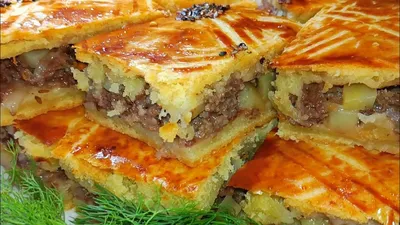 Пирог с мясом и картофелем вес - купить с доставкой в Новосибирске и  Барнауле | Интернет-магазин Бахетле