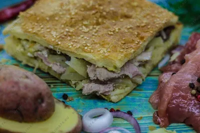 Лезгинский пирог с мясом и картофелем - пошаговый рецепт с фото на Повар.ру