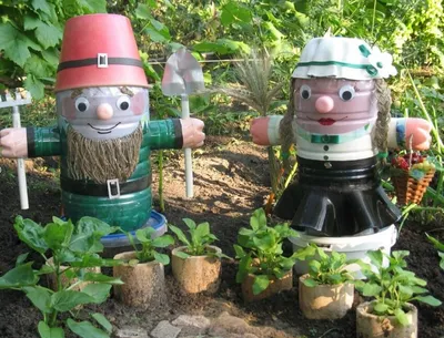 Украшения для сада своими руками из подручных материалов | Школа садовода |  Дзен