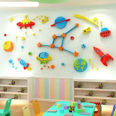 Идеи покраски стен в детском саду (61 фото)