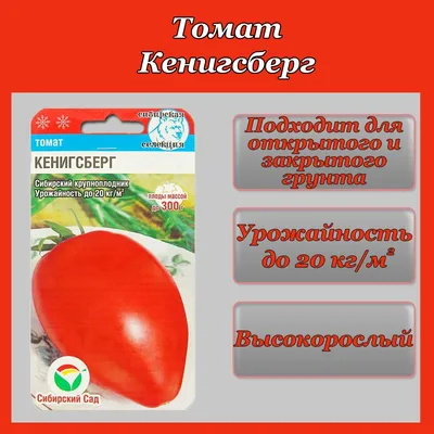 Томат Золотой Кенигсберг 20шт Индет Ср (Сиб сад): продажа, цена в Гомеле.  Семена, саженцы и рассада плодово-ягодных культур от \"ХозТовары\" - 172241470