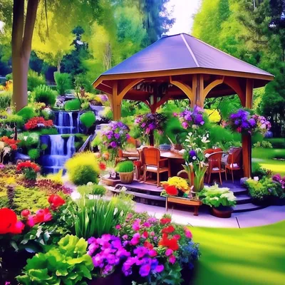 Безумно красивый прекрасный сад мечты…» — создано в Шедевруме