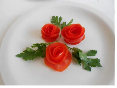 Украшение из овощей – простые рецепты декорирования салатов и вторых блюд.  Подробная инструкция и фото для иллюстрации