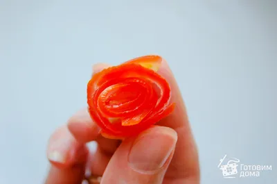 Роза из помидора - пошаговый рецепт с фото на Готовим дома