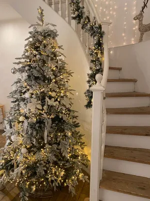 Рождественская елка высотой 2,28 м, искусственная Рождественская елка с 350  светодисветодиодный с предварительной установкой, наконечник из ПВХ,  Новогоднее украшение | AliExpress
