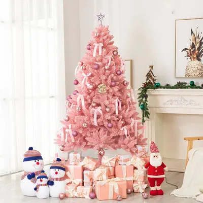 Искусственная Рождественская елка INS популярный воротник из флока,  Искусственная елка из ПВХ, праздничные высококачественные предметы  интерьера для рождественской елки, украшение для дома | AliExpress