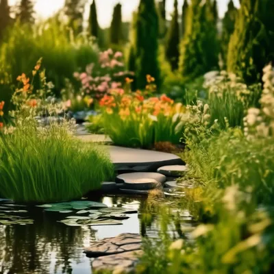 Сад в природном стиле - 76 фото