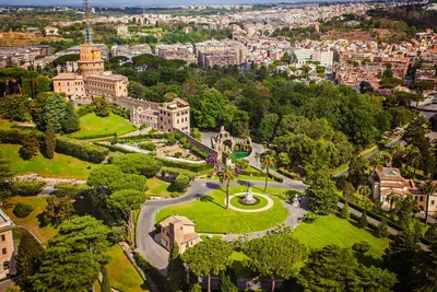 Сады Ватикана в государстве Ватикан вид с воздуха Италия Rome Стоковое Фото  - изображение насчитывающей флора, город: 57038060