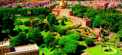 Фреска «Сады Ватикана в Риме»