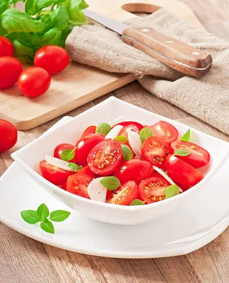 Салат с рукколой, помидорами черри и моцареллой 🌿 | Tipa_FoodBloger | Дзен