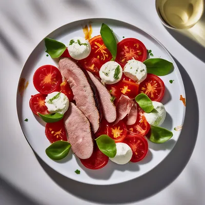 Салат с моцареллой, рукколой и помидорами рецепт с фото пошагово -  Вкуснофф.рф