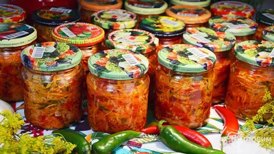 Овощной салат на зиму \"Кубанский\" - пошаговый рецепт с фото на Готовим дома