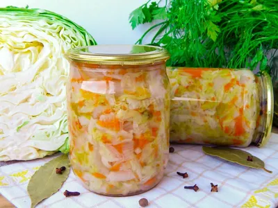Салат из капусты без стерилизации на зиму рецепт с фото пошагово - 1000.menu