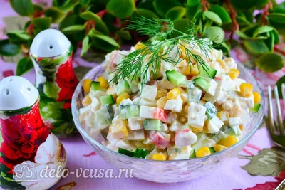 Салат с фасолью, кукурузой и чесноком рецепт – Русская кухня: Салаты. «Еда»