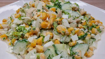 Сочный салат с кукурузой - рецепт автора ШКАТУЛКА РЕЦЕПТОВ