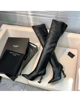 Сапоги Yves Saint Laurent черные, 37.5 - купить за 17640 ₽ | SFS