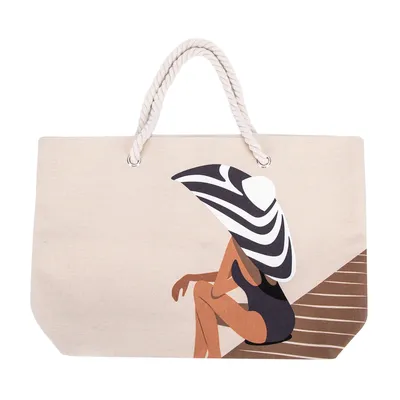 Пляжная сумка Ив Роше / Yves Rocher \"Тропический рай\" - «🌊Подарок за заказ  - мега-вместительная, стильная пляжная сумка в качественном и надёжном  исполнении.🌊» | отзывы