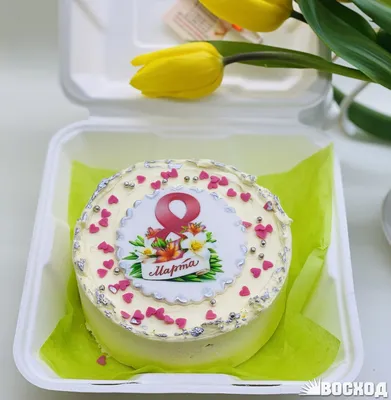 Бенто-торт на 8 марта B8M00015063 - заказать по цене от 2 550 руб., с  доставкой по Москве – Кондитерская Chaudeau