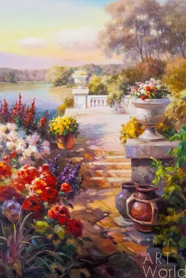 Купить картину Цветущий сад в Москве от художника Малыгин Артём