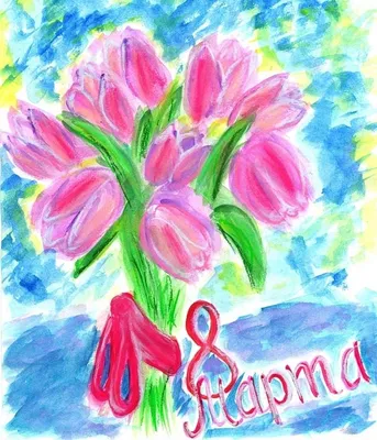 Красиво разложены цветы. Набор тюльпанов на белом фоне. Открытка на 8 марта,  день матери и любой праздник. Stock Photo | Adobe Stock