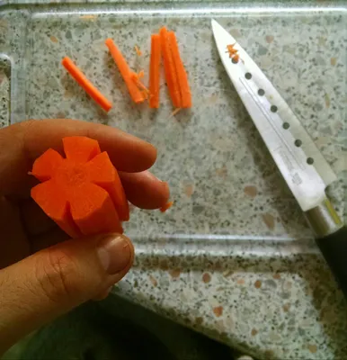 Цветы из моркови фото фото