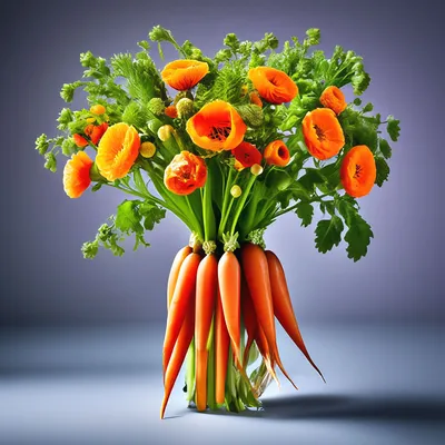 147 Цветок из кабачка и моркови | Карвинг-студия Арбуз Поташниковой Евгении