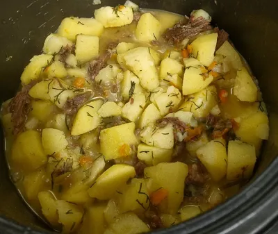 Тушеная картошка с мясом - простой рецепт с 10 фото от 2D-Recept
