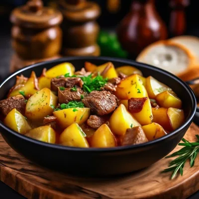 Тушеная картошка с мясом и овощами рецепт с фото пошагово - 1000.menu